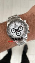 Rolex Daytona Panda 126500LN Beyaz Kadran 40mm Swiss ETA Saat Clean Factory