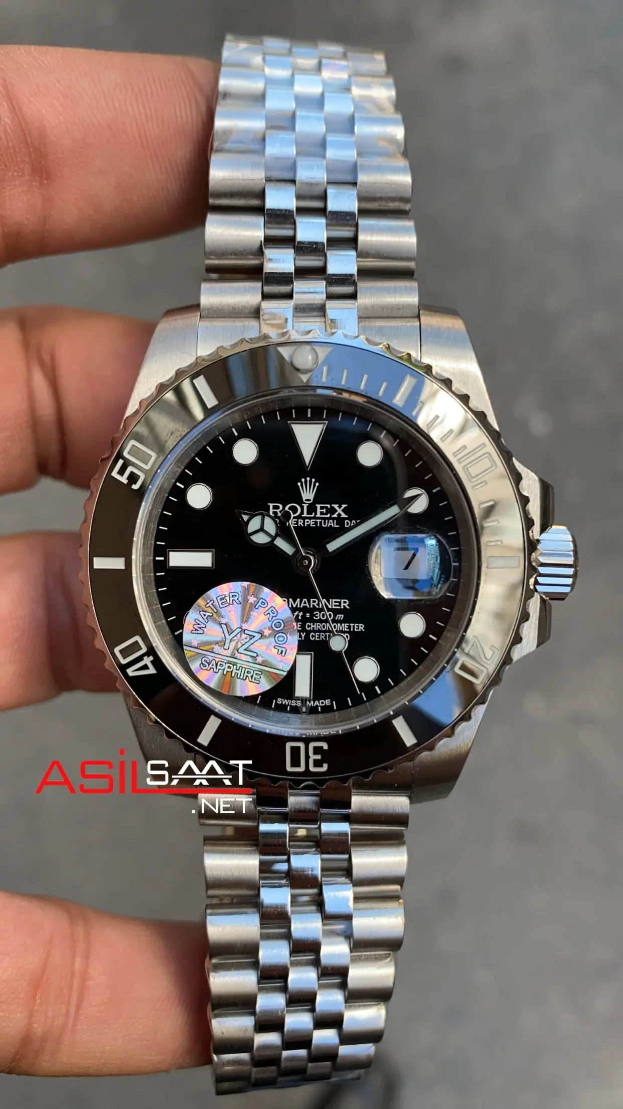 Rolex Jubilee Submariner Date 41 mm Silver Replika Saat ROLS016