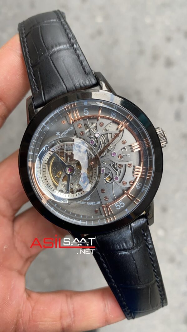 Vacheron Constantin Maitre Cabinotier Tourbillon Armillary Retrograde 57260 PVD Siyah Vacheron Constantin Maitre Cabinotier Tourbillon Armillary Retrograde 57260 PVD Siyah