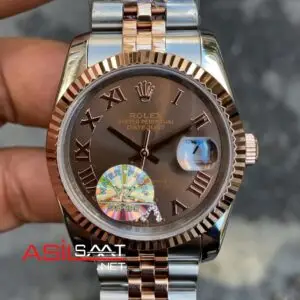 Rolex Bayan Saati Datejust Chocolate 36 mm 126231 Two Tone Everose Lady RBA064