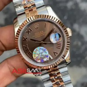 Rolex Bayan Saati Datejust Chocolate 36 mm 126231 Two Tone Everose Lady RBA064