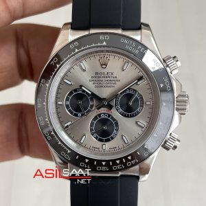 Rolex Cosmograph Daytona Ghost 126519LN Oysterflex Gri Kadran 40mm Replika Saat