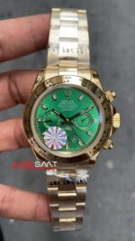 Rolex Cosmograph Daytona Yeşil Kadran 40 mm 116508 Green Gold Replika Saat ROLDA021