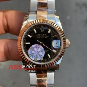 Rolex Datejust 31 mm Everose Siyah Kadran Bayan Kol Saati 178271 Black Rose Gold RBA055