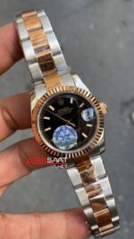 Rolex Datejust 31 mm Everose Siyah Kadran Bayan Kol Saati 178271 Black Rose Gold RBA055