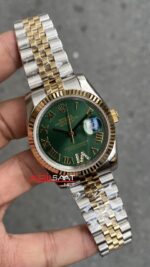 Rolex Datejust 36 mm Jubilee Yeşil Kadran Bayan Saati 126233 Green Dial Ladies Silver Gold