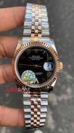 Rolex Datejust Bayan Saati 36 mm 126231 Dark Black Silver Rose Gold RBA062