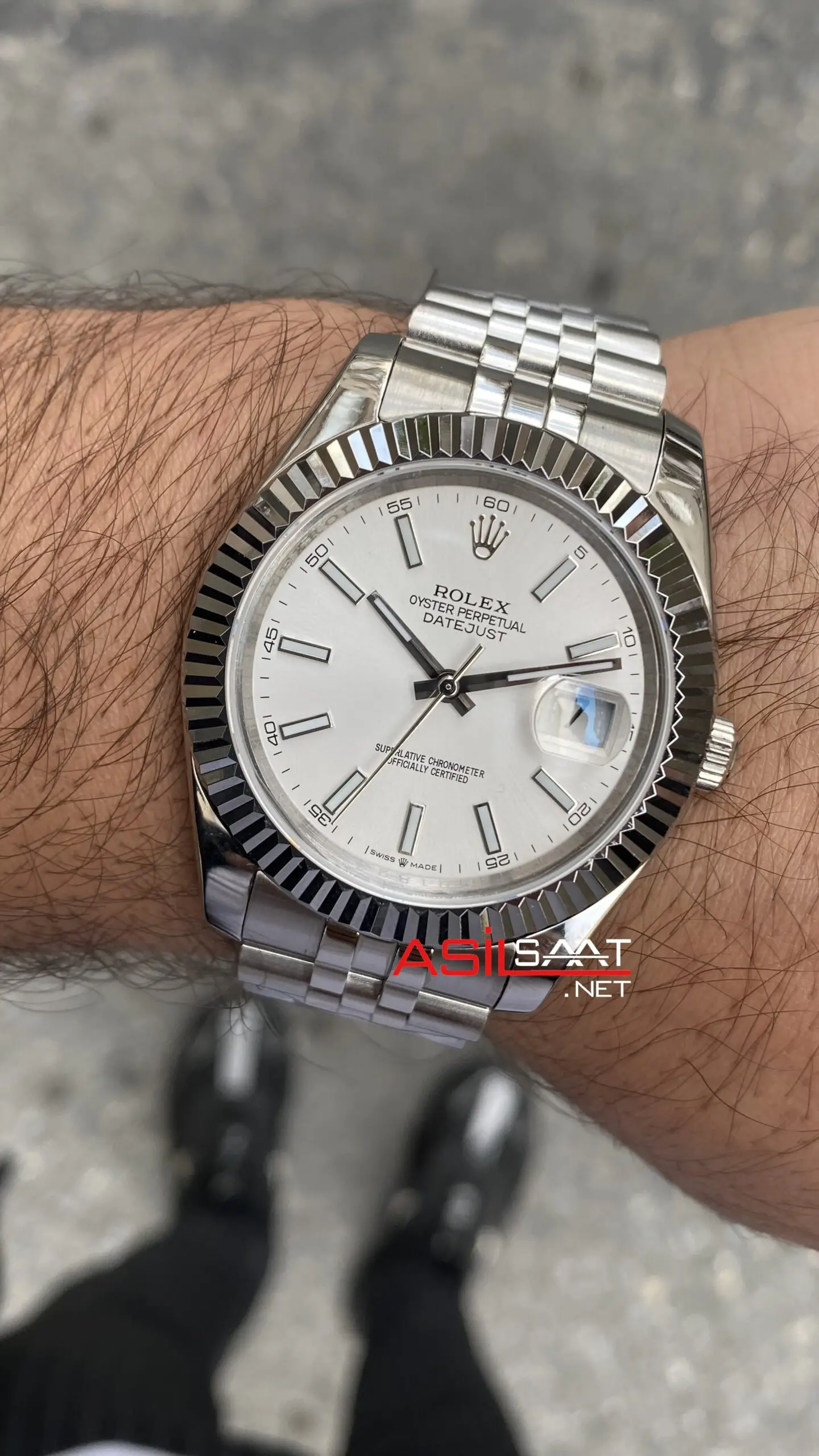 Rolex Datejust Beyaz 126334 Jubilee Replika Saat