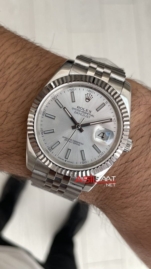 Rolex Datejust Beyaz Kadran 126334 Jubilee 41mm Replika Saat