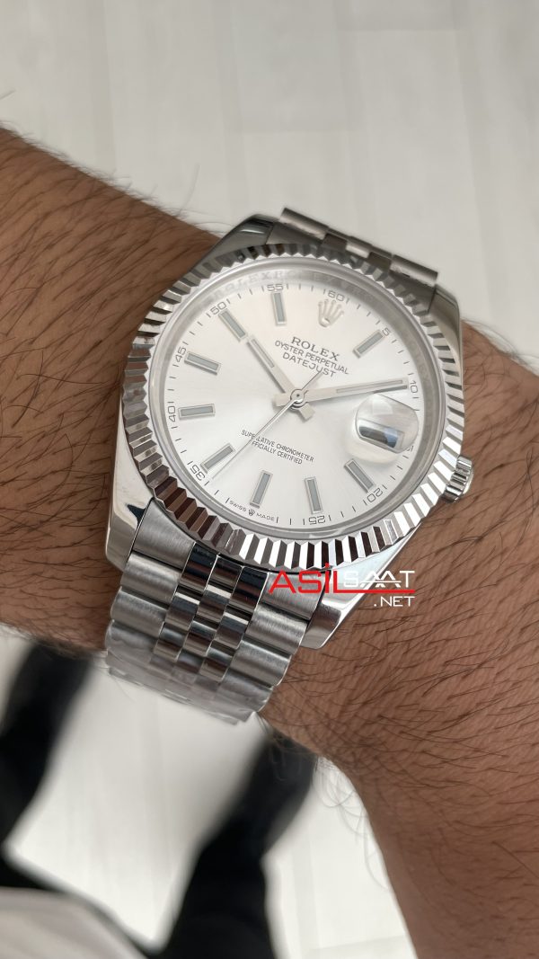 Rolex Datejust Beyaz Kadran 126334 Jubilee 41mm Replika Saat