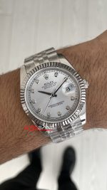 Rolex Datejust Beyaz Taşlı Kadran 126334 White Diamond Jubilee 41mm Replika Saat
