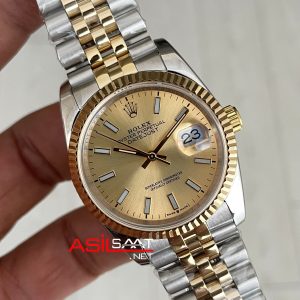 Rolex Datejust Champagne 126233 Jubilee 36mm Lady Şampanya Kadran Two Tone Gold Kadın Saati