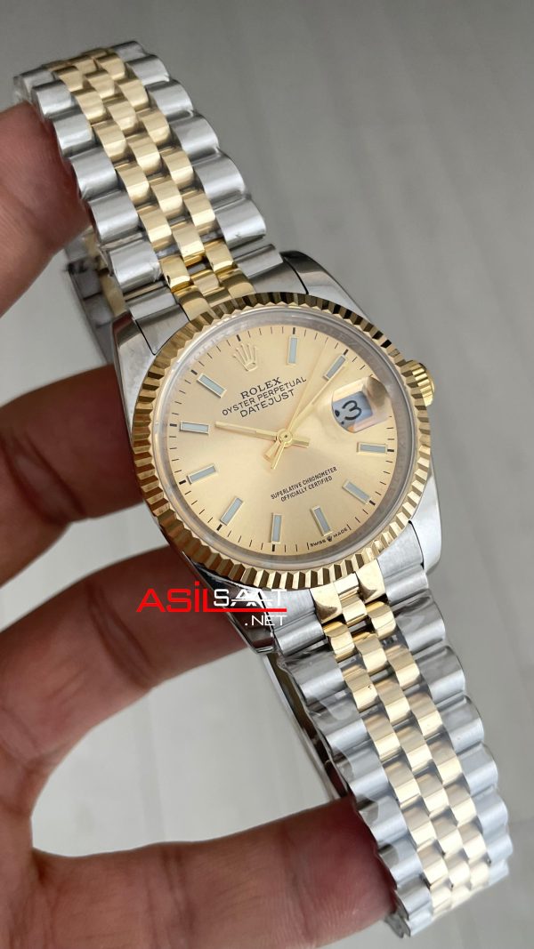 Rolex Datejust Champagne 126233 Jubilee 36mm Lady Şampanya Kadran Two Tone Gold Kadın Saati