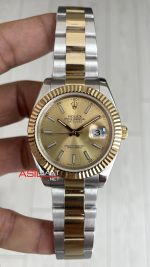 Rolex Datejust Champagne 126333 Oyster Two Tone Gold Şampanya Kadran 41mm Replika Saat