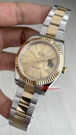 Rolex Datejust Champagne 126333 Oyster Two Tone Gold Şampanya Kadran 41mm Replika Saat