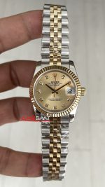 Rolex Datejust Champagne Diamond Dial 278273 Jubilee 31mm Lady Two Tone Gold Kadın Saati
