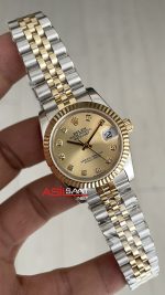 Rolex Datejust Champagne Diamond Dial 278273 Jubilee 31mm Lady Two Tone Gold Kadın Saati