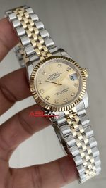 Rolex Datejust Champagne Diamond Dial 278273 Jubilee 31mm Lady Two Tone Gold Kadın Saati
