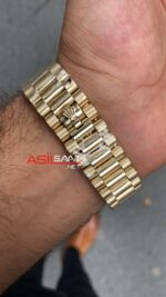 Rolex Datejust Jubilee Siyah Kadran 41 mm Gold Replika Saat ROLDJ032