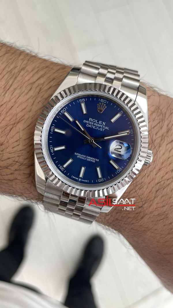 Rolex Datejust Mavi Kadran 126334 Jubilee Blue 41mm Replika Saat