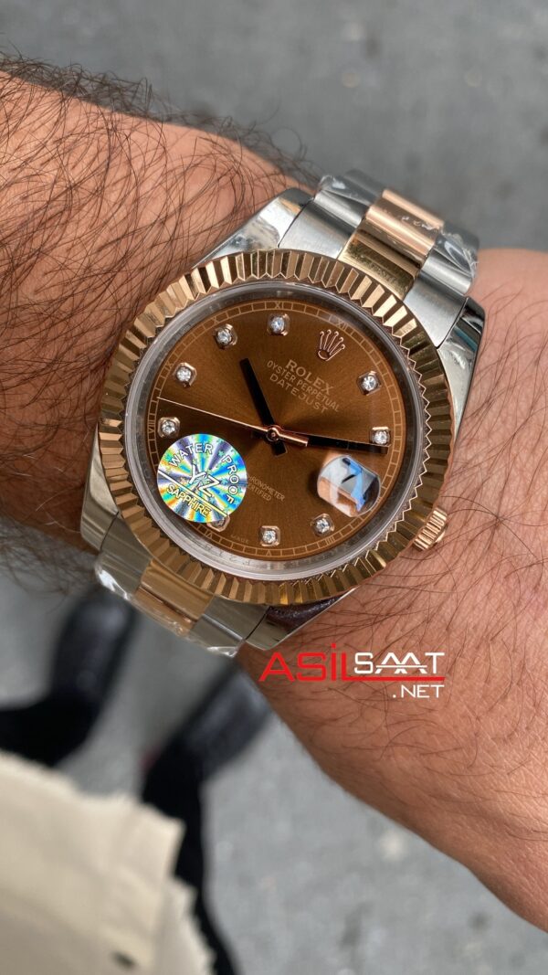 Rolex Datejust Oyster Diamond Chocolate Everose 41 mm 126333 Rose Gold Replika Saat ROLDJ036 Rolex Datejust Oyster Diamond Chocolate Everose 41 mm 126333 Rose Gold Replika Saat ROLDJ036