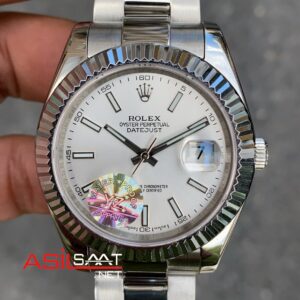 Rolex Datejust Oyster Perpetual Beyaz Kadran 41 mm 126334 White Silver Replika Saat ROLDJ034