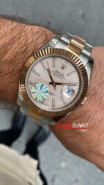 Rolex Datejust Oyster Sundust 41 mm 126331 Two Tone Rosegold Replika Saat ROLDJ030