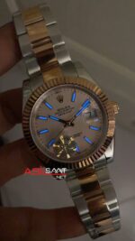 Rolex Datejust Oyster Sundust 41 mm 126331 Two Tone Rosegold Replika Saat ROLDJ030