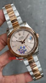 Rolex Datejust Oyster Sundust 41 mm 126331 Two Tone Rosegold Replika Saat ROLDJ030