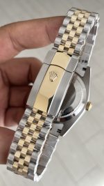 Rolex Datejust Şampanya 126333 Jubilee Champagne Diamond Two Tone Gold Black 41mm Replika Saat