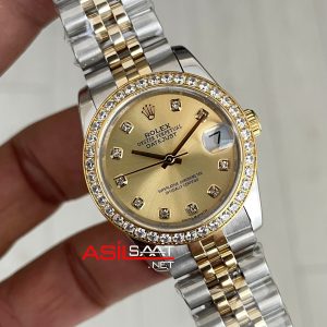 Rolex Datejust Şampanya 278273 Jubilee 31mm Champagne Diamond Lady Two Tone Gold Kadın Saati