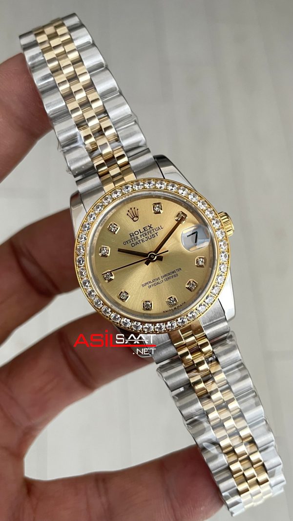 Rolex Datejust Şampanya 278273 Jubilee 31mm Champagne Diamond Lady Two Tone Gold Kadın Saati Rolex Datejust Şampanya 278273 Jubilee 31mm Champagne Diamond Lady Two Tone Gold Kadın Saati