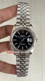 Rolex Datejust Siyah Kadran 126334 Jubilee Black 41mm Replika Saat