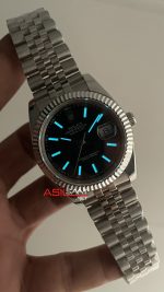 Rolex Datejust Siyah Kadran 126334 Jubilee Black 41mm Replika Saat