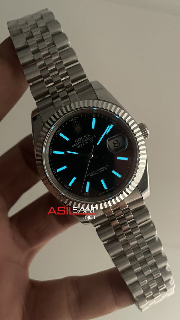Rolex Datejust Siyah Kadran 126334 Jubilee Black 41mm Replika Saat