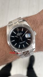 Rolex Datejust Siyah Kadran 126334 Jubilee Black 41mm Replika Saat