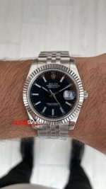 Rolex Datejust Siyah Kadran 126334 Jubilee Black 41mm Replika Saat