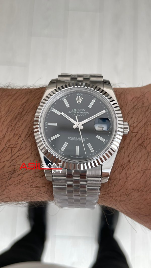 Rolex Datejust Siyah Kadran 126334 Jubilee Black 41mm Replika Saat