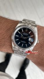 Rolex Datejust Siyah Kadran 126334 Jubilee Black 41mm Replika Saat