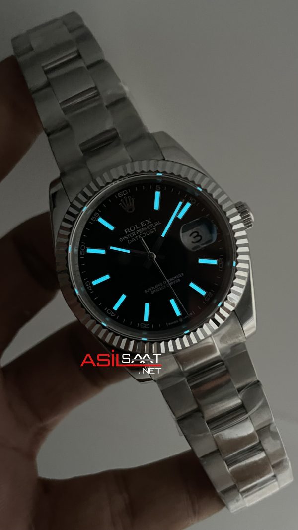 Rolex Datejust Siyah Kadran 126334 Oyster 41mm Replika Saat