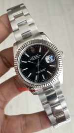 Rolex Datejust Siyah Kadran 126334 Oyster 41mm Replika Saat