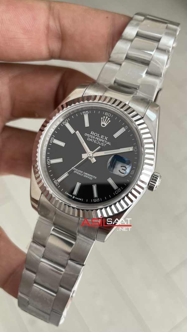 Rolex Datejust Siyah Kadran 126334 Oyster 41mm Replika Saat