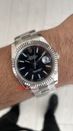 Rolex Datejust Siyah Kadran 126334 Oyster 41mm Replika Saat