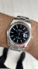 Rolex Datejust Siyah Kadran 126334 Oyster 41mm Replika Saat