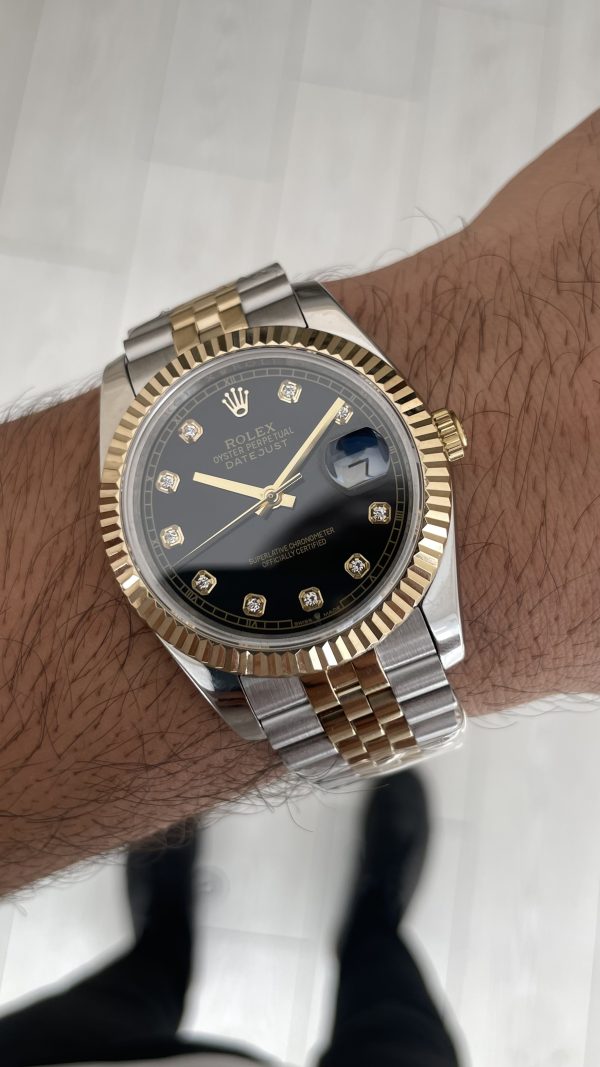 Rolex Datejust Siyah Taşlı 126333 Jubilee Diamond Black Dial Two Tone Gold Black 41mm Replika Saat Rolex Datejust Siyah Taşlı 126333 Jubilee Diamond Black Dial Two Tone Gold Black 41mm Replika Saat