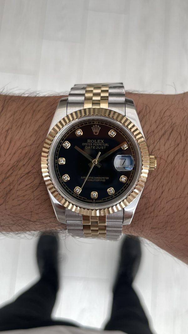 Rolex Datejust Siyah Taşlı 126333 Jubilee Diamond Black Dial Two Tone Gold Black 41mm Replika Saat Rolex Datejust Siyah Taşlı 126333 Jubilee Diamond Black Dial Two Tone Gold Black 41mm Replika Saat