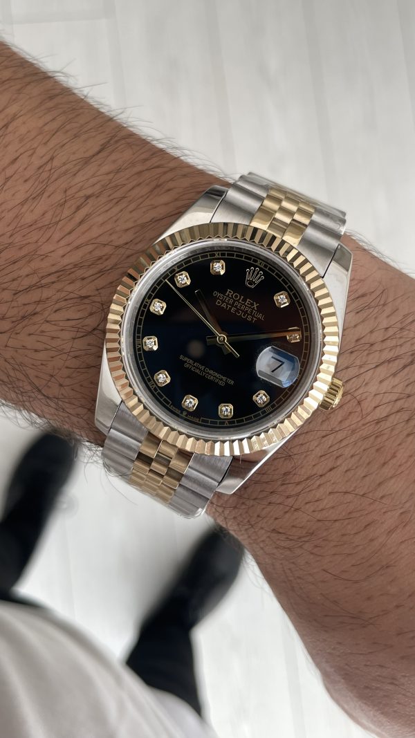 Rolex Datejust Siyah Taşlı 126333 Jubilee Diamond Black Dial Two Tone Gold Black 41mm Replika Saat Rolex Datejust Siyah Taşlı 126333 Jubilee Diamond Black Dial Two Tone Gold Black 41mm Replika Saat