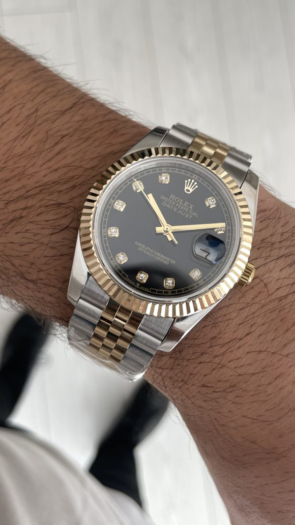 Rolex Datejust Siyah Taşlı 126333 Jubilee Diamond Black Dial Two Tone Gold Black 41mm Replika Saat Rolex Datejust Siyah Taşlı 126333 Jubilee Diamond Black Dial Two Tone Gold Black 41mm Replika Saat