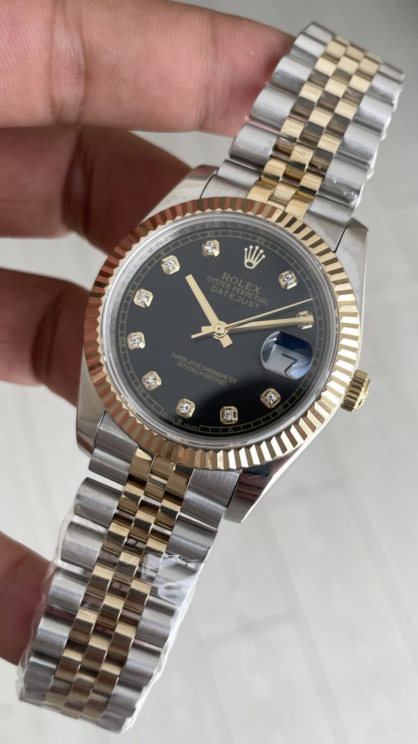 Rolex Datejust Siyah Taşlı 126333 Jubilee Diamond Black Dial Two Tone Gold Black 41mm Replika Saat Rolex Datejust Siyah Taşlı 126333 Jubilee Diamond Black Dial Two Tone Gold Black 41mm Replika Saat