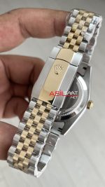Rolex Datejust Siyah Taşlı 126333 Jubilee Diamond Black Dial Two Tone Gold Black 41mm Replika Saat